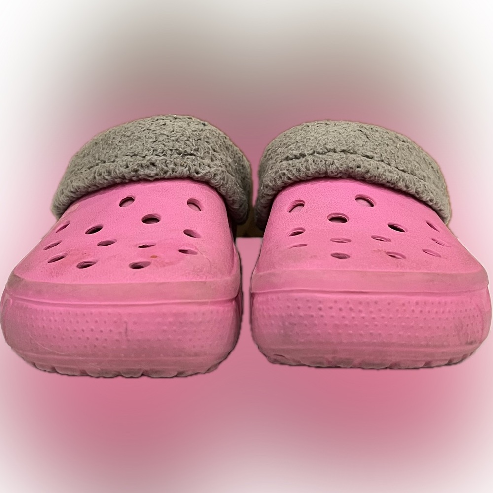 CROCS Mammoth Fleece Lined Pink Slip-On Clogs Unisex Men 6 Women 8 - Picture 3 of 8